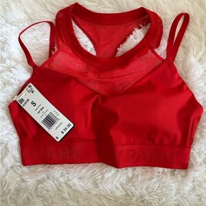 Ivy Park x Adidas Red Activewear Sports Top